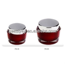 Oval Acrylic Cosmetic Jar For Packaging